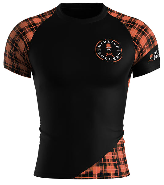 Midlife Rollers Ranked Brown Belt Short Sleeve Rashguard V3.0