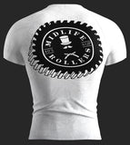 Midlife Rollers Clockwork Short Sleeve White Belt Rash Guard