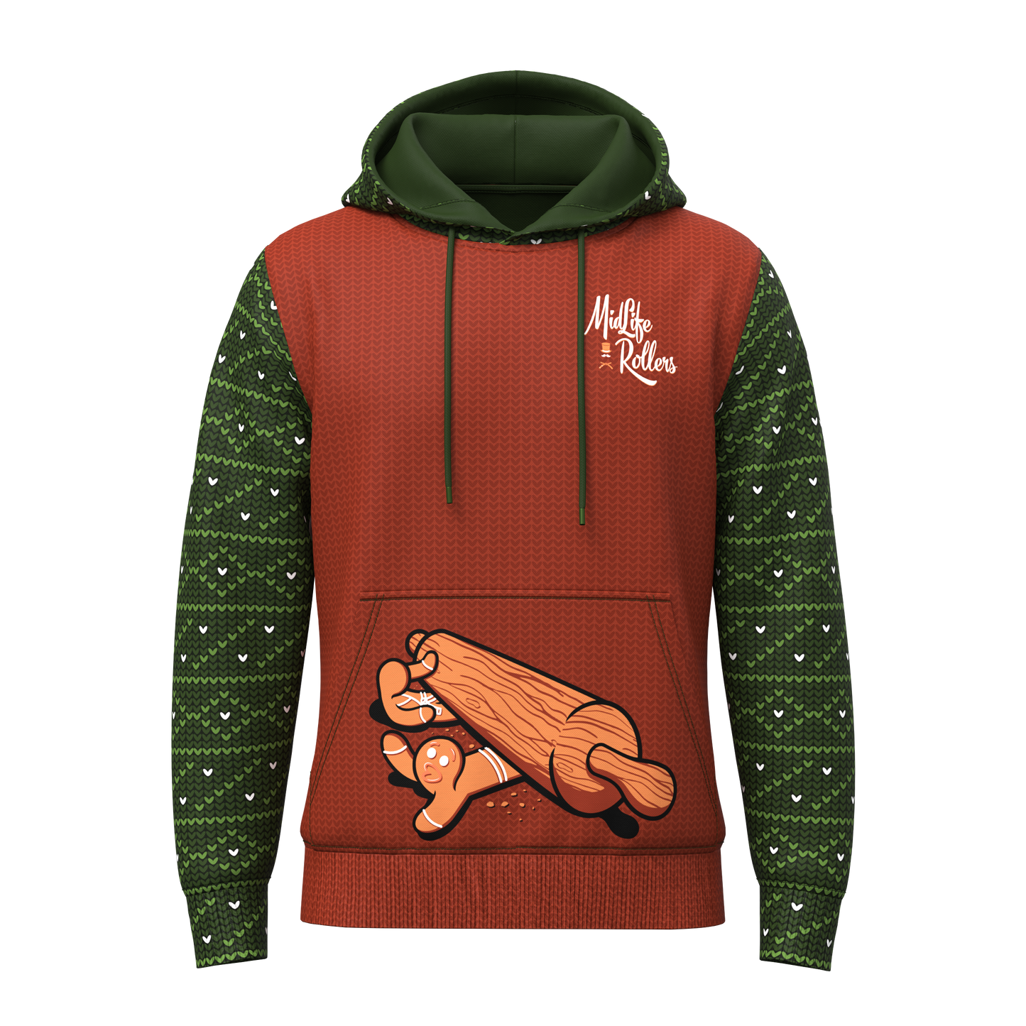 Midlife Rollers Gingerbread Sublimated Hoody