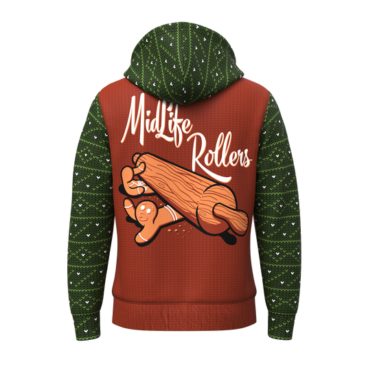 Midlife Rollers Gingerbread Sublimated Hoody