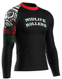 Midlife Rollers (JJC) Jiu-Jitsu Club Long Sleeve Rash Guard - Full Color