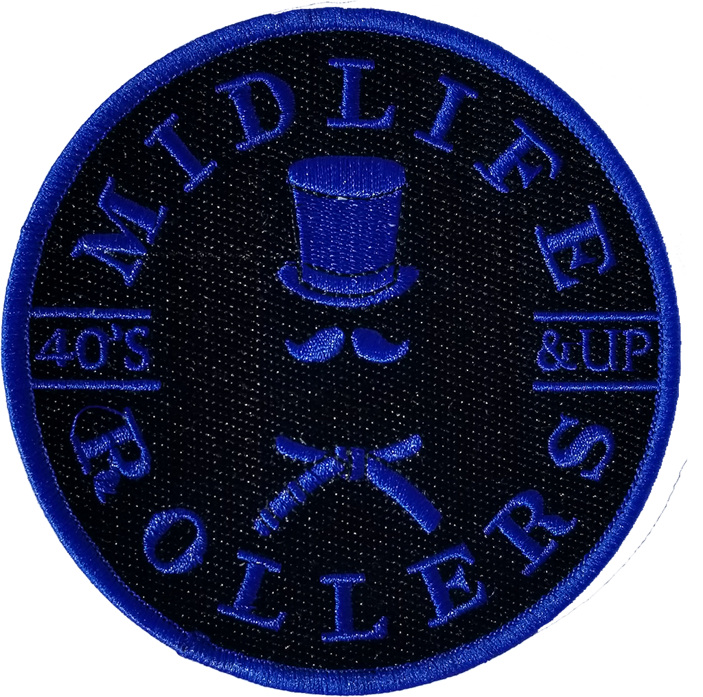 Midlife Rollers Solid Blue Belt Patch