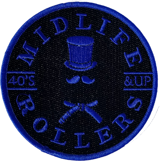 Midlife Rollers Solid Blue Belt Patch