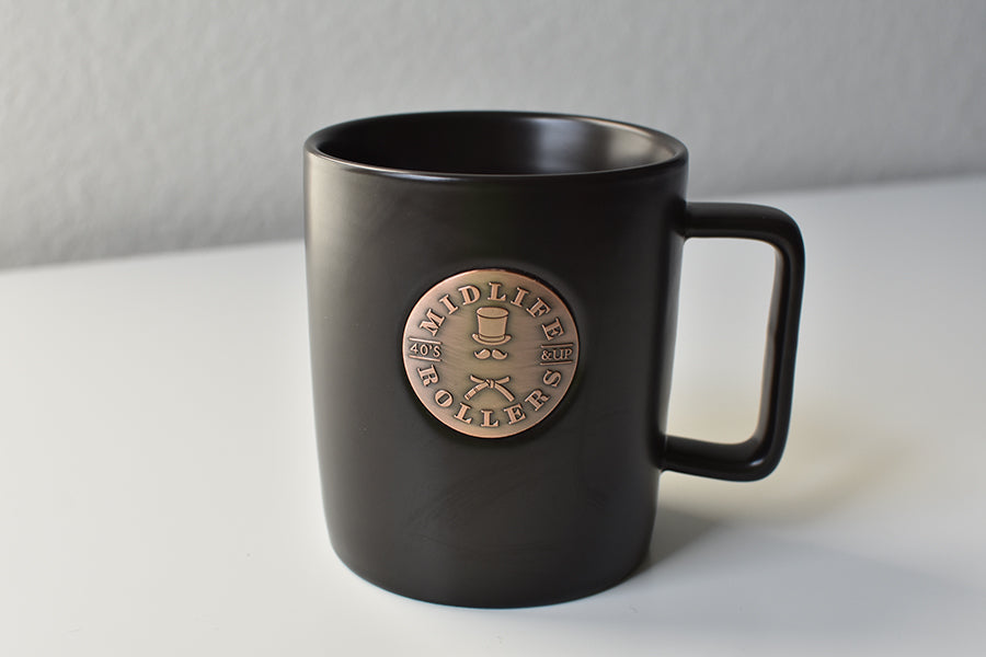 Midlife Rollers 15oz Ceramic Mug with Logo Seal