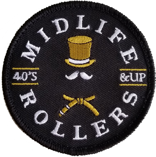 Midlife Rollers Official Logo 3" Hook and Loop (Velcro) Patch x 2