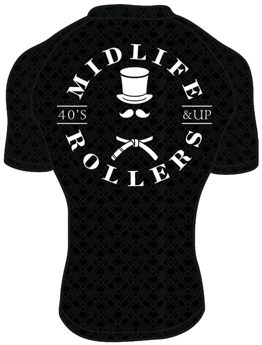 Midlife Rollers Ranked White Belt Short Sleeve Rashguard