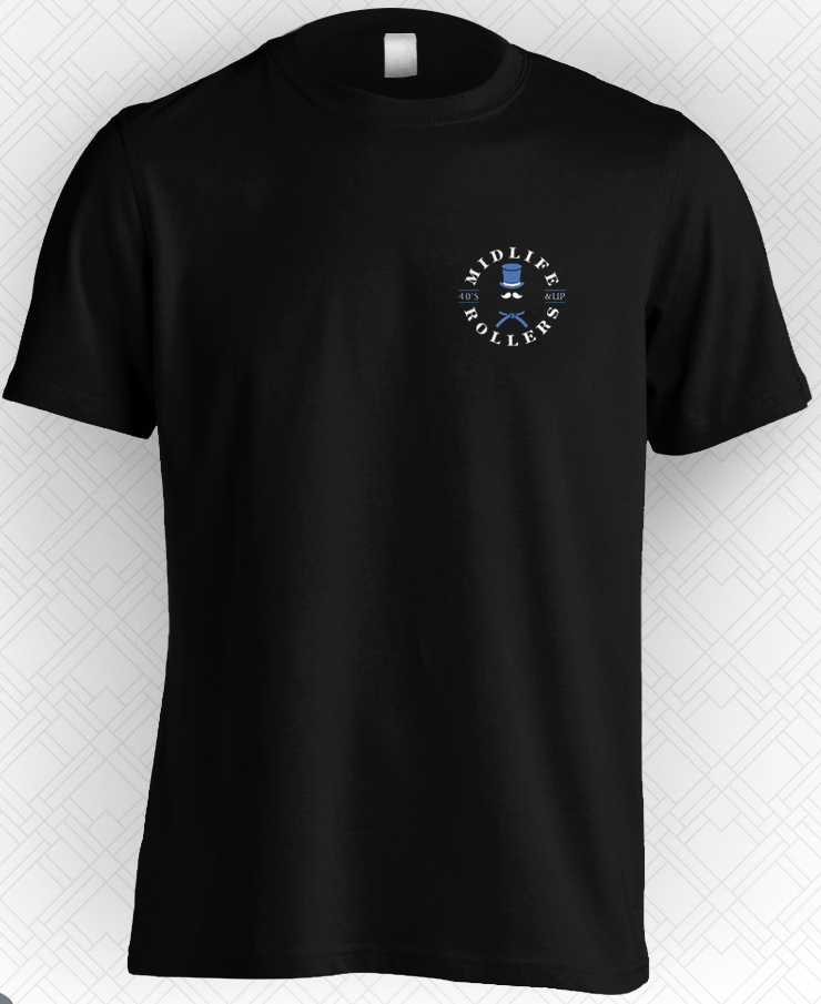 Midlife Rollers Official Logo V2 Blue Belt Shirt