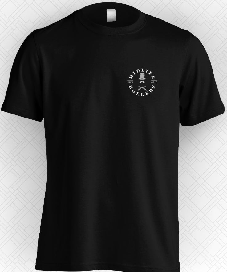 Midlife Rollers Official Logo V2 White Belt Shirt