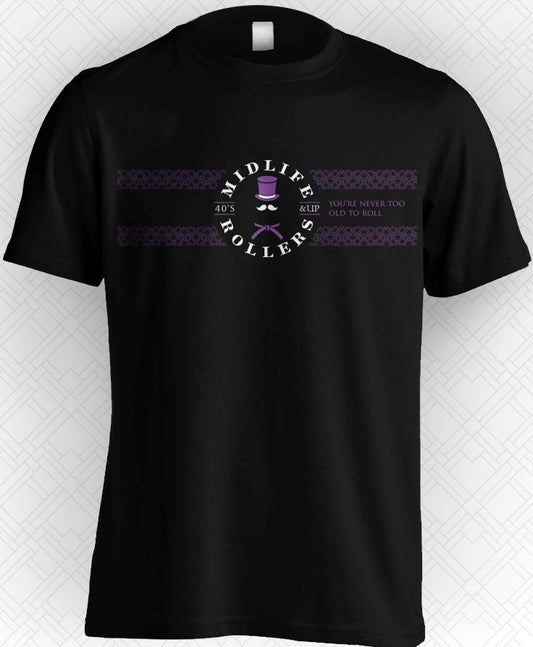 Midlife Rollers Official Logo Purple Belt T-Shirt