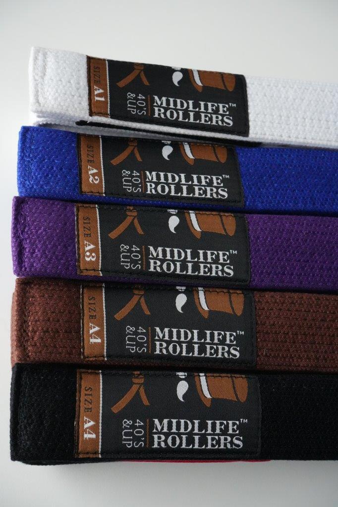 Midlife Rollers Pearl Weave Jiu Jitsu Belt