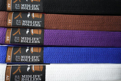 Midlife Rollers Pearl Weave Jiu Jitsu Belt