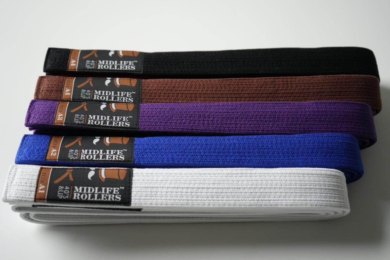 Midlife Rollers Pearl Weave Jiu Jitsu Belt