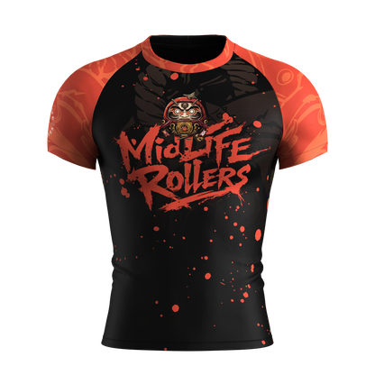 Midlife Rollers "Daruma" Rash Guard Special Edition Short Sleeve
