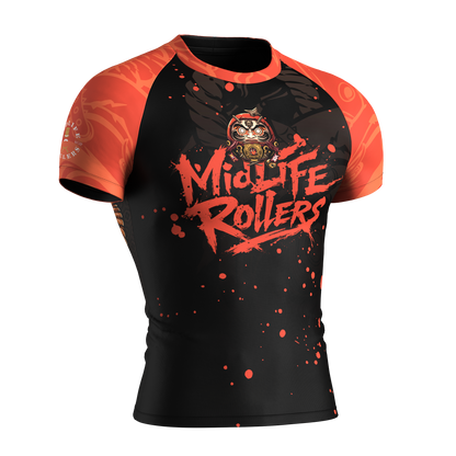 Midlife Rollers "Daruma" Rash Guard Special Edition Short Sleeve