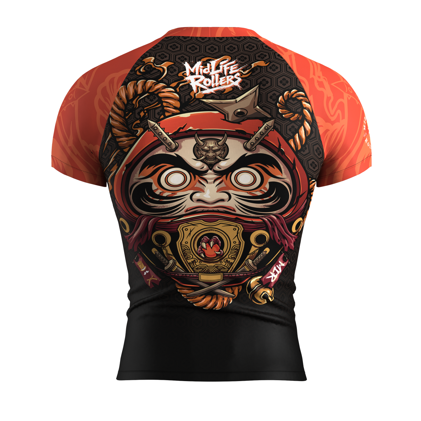 Midlife Rollers "Daruma" Rash Guard Special Edition Short Sleeve