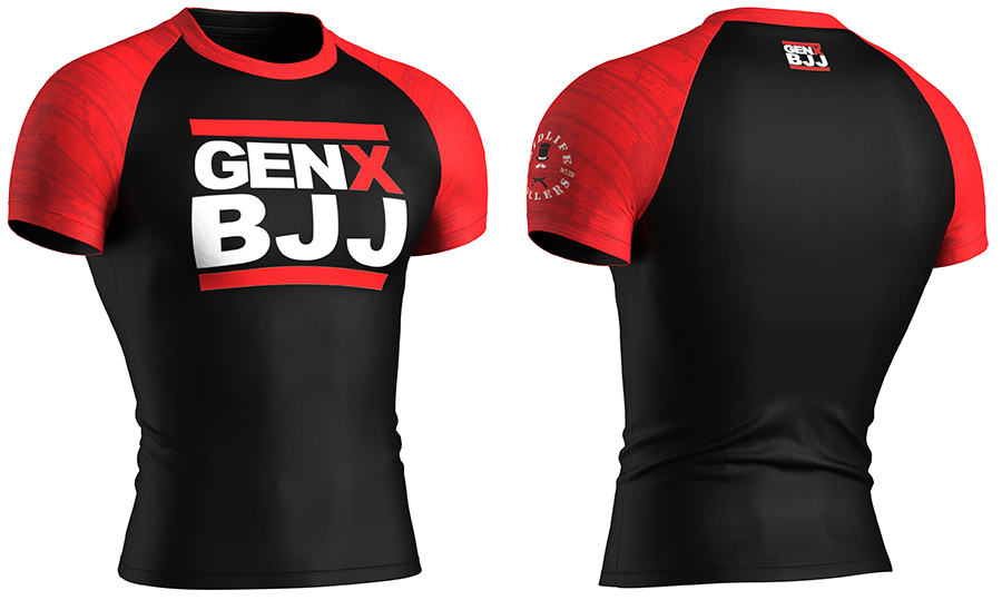 Midlife Rollers GEN-X BJJ   Short Sleeve Rashguard