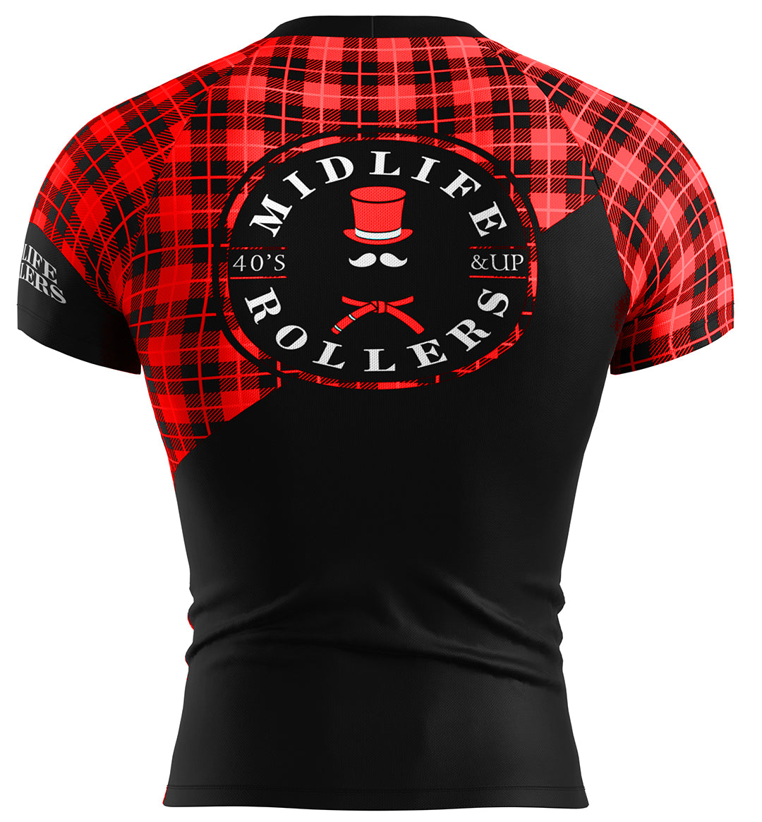 Midlife Rollers Ranked Black Belt Short Sleeve Rashguard V3.0