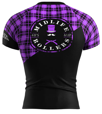 Midlife Rollers Ranked Purple Belt Short Sleeve Rashguard V3.0