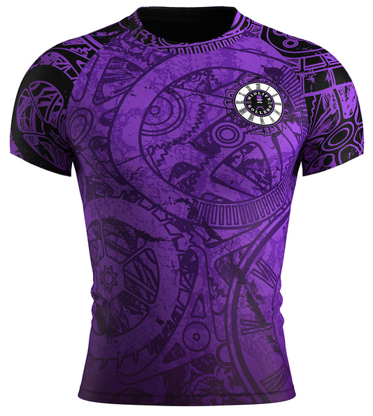 Midlife Rollers Clockwork Short Sleeve Purple Belt Rash Guard