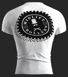 PRE-ORDER - Midlife Rollers Clockwork Short Sleeve White Belt Rash Guard