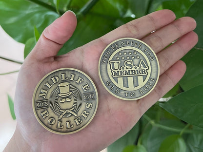 Midlife Rollers U.S.A Official Member Challenge Coin