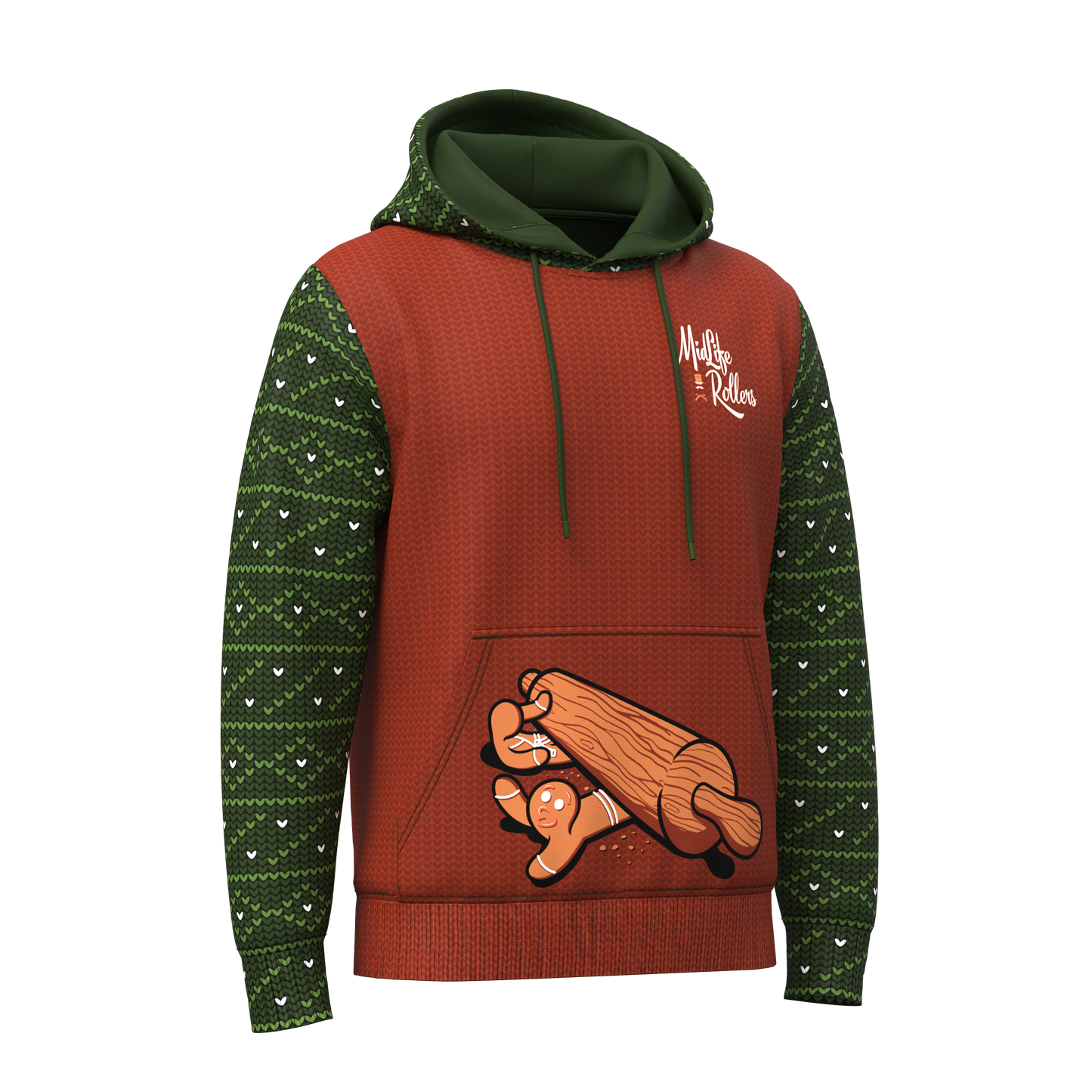 PRE-ORDER - Midlife Rollers Gingerbread Sublimated Hoody Ships 12/1/24