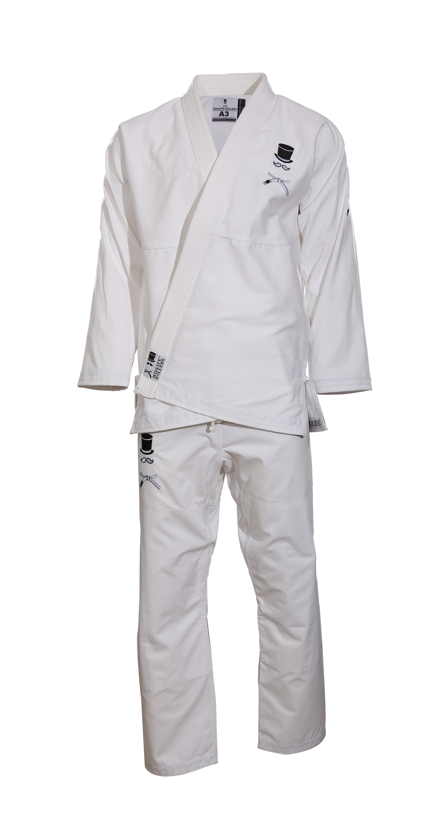 Official Midlife Rollers "The Beginning" Jiu Jitsu Kimono GI  - White