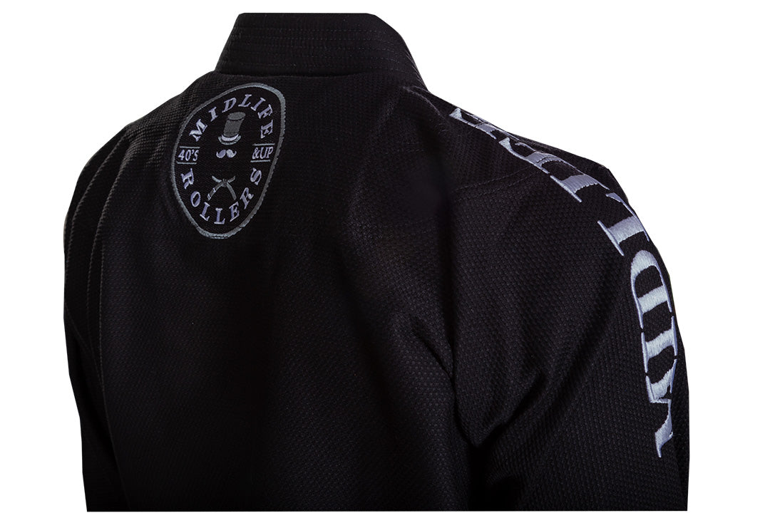 Official Midlife Rollers JiuJitsu Kimono (GI)  - Black and Grey