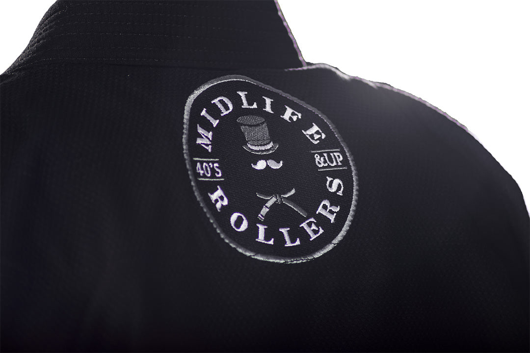 Official Midlife Rollers JiuJitsu Kimono (GI)  - Black and Grey