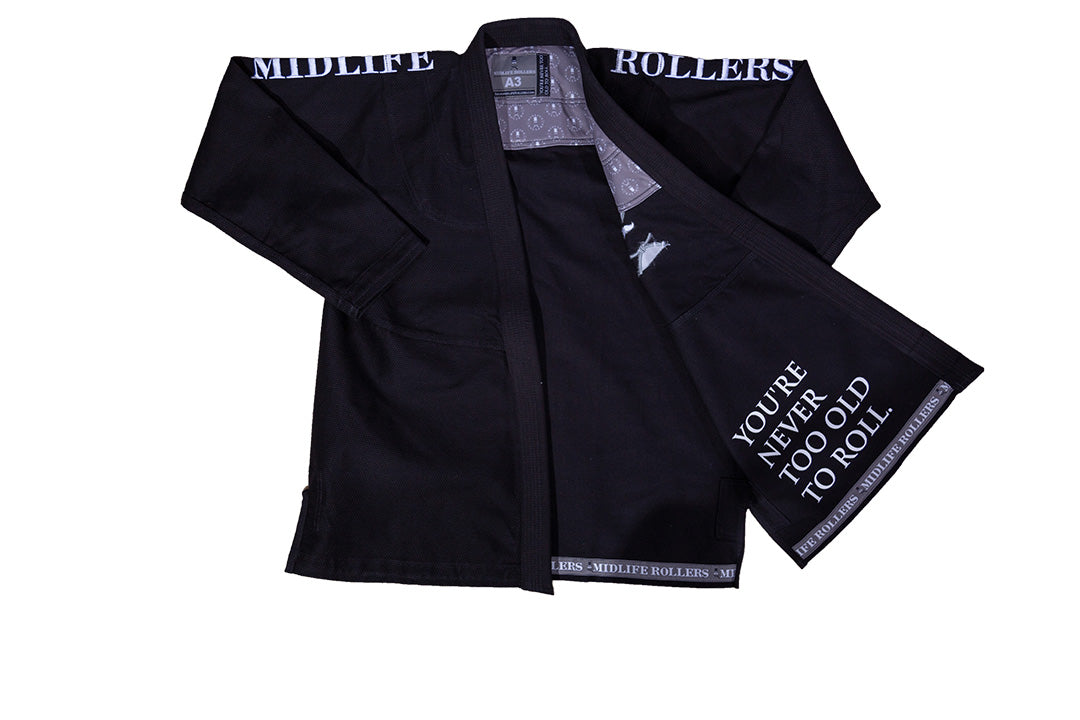 Official Midlife Rollers JiuJitsu Kimono (GI)  - Black and Grey