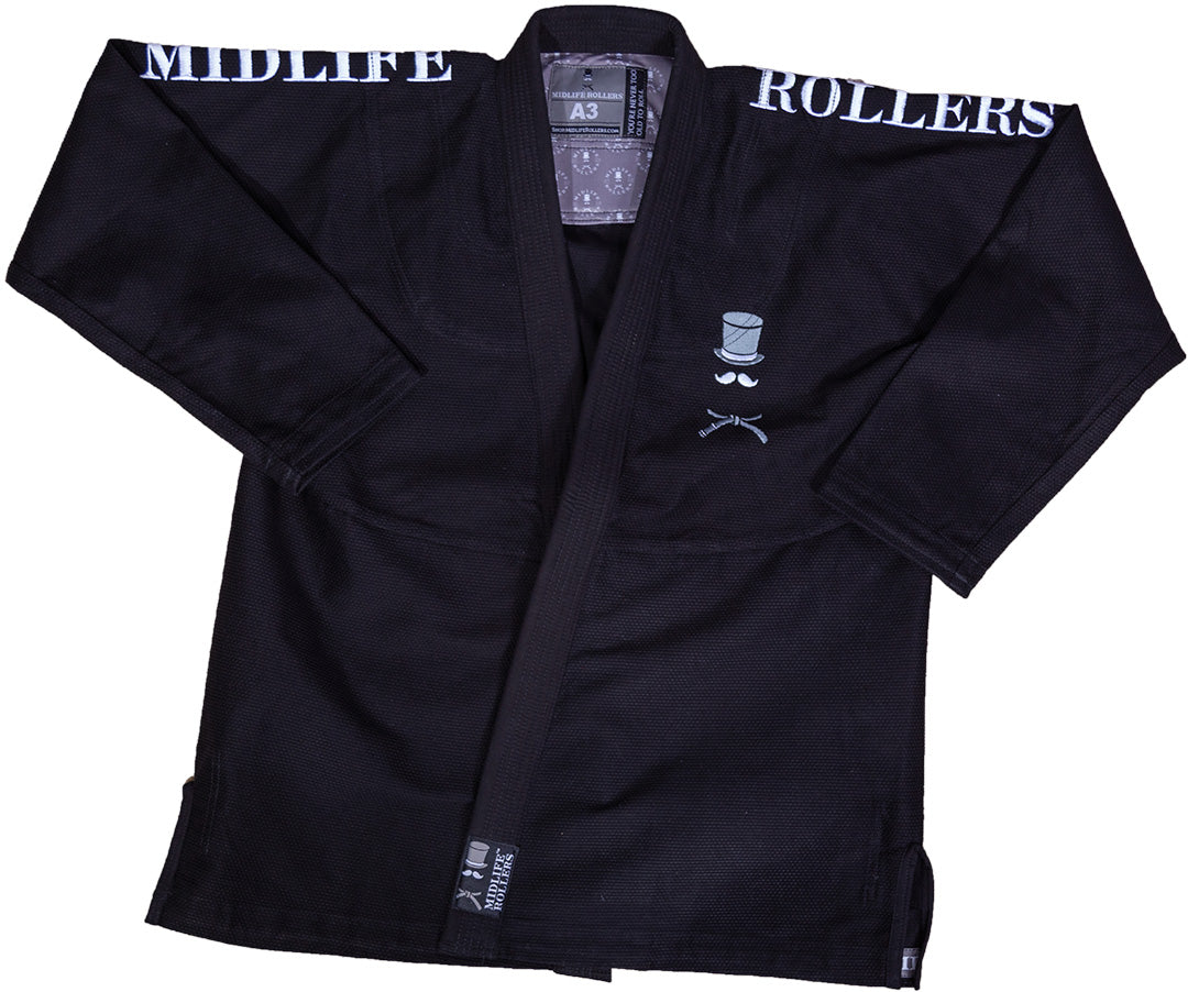 Official Midlife Rollers JiuJitsu Kimono (GI)  - Black and Grey