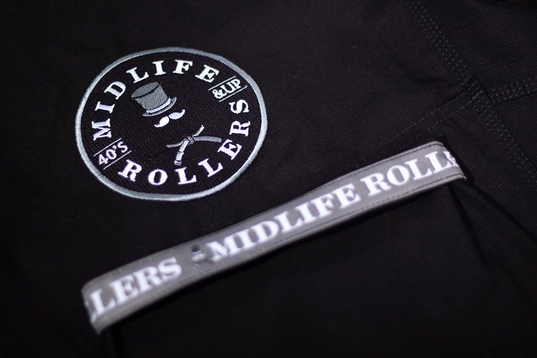 Official Midlife Rollers JiuJitsu Kimono (GI)  - Black and Grey