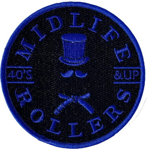 Midlife Rollers Solid Blue Belt Patch