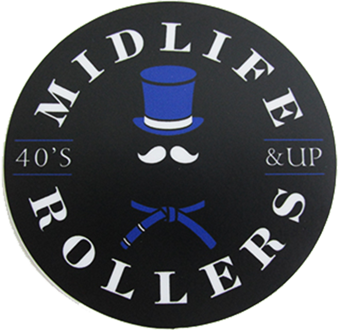 Midlife Rollers Official Logo Blue Belt Sticker 3"