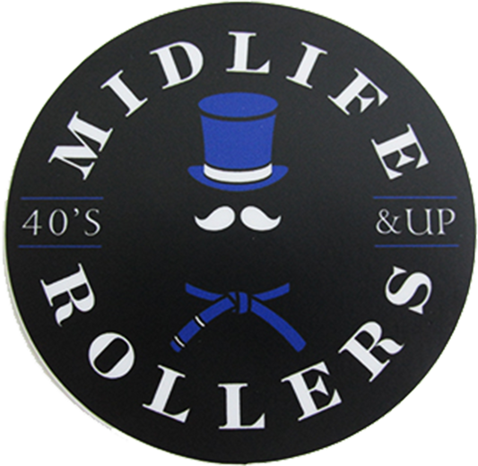 Midlife Rollers Official Logo Blue Belt Sticker 3"