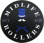 Midlife Rollers Official Logo Blue Belt Sticker 3"