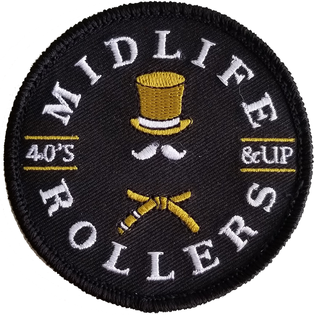 Midlife Rollers Official Logo 3" Hook and Loop (Velcro) Patch x 2