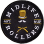 Midlife Rollers Official Logo 3" Hook and Loop (Velcro) Patch x 2