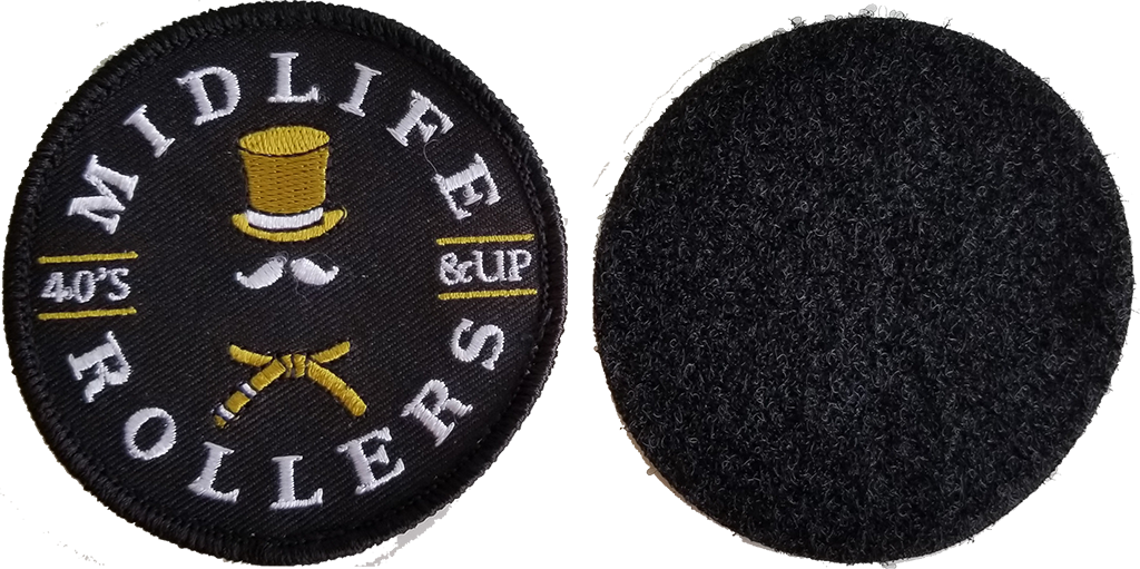 Midlife Rollers Official Logo 3" Hook and Loop (Velcro) Patch x 2