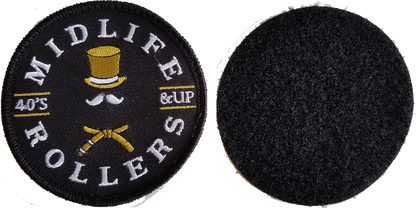 Midlife Rollers Official Logo 3" Hook and Loop (Velcro) Patch x 2