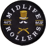 Midlife Rollers Official Logo 3" Hook and Loop (Velcro) Patch x 2