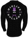 Midlife Rollers Ranked Purple Belt Long Sleeve Rashguard