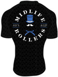 Midlife Rollers Ranked Blue Belt Short Sleeve Rashguard