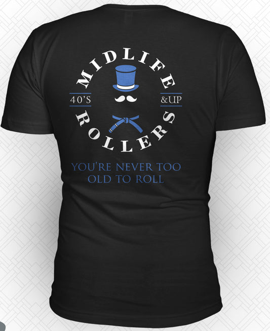 Midlife Rollers Official Logo V2 Blue Belt Shirt