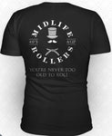 Midlife Rollers Official Logo V2 White Belt Shirt