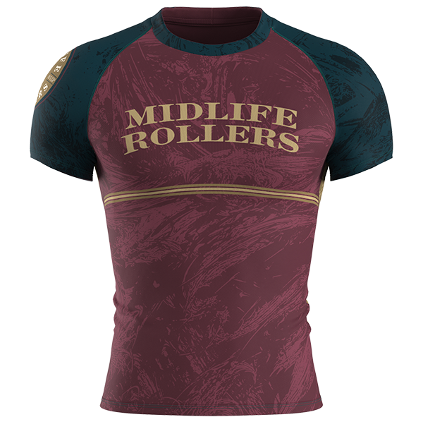 Midlife Rollers Showtime Short Sleeve Rash Guard