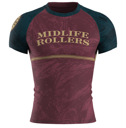 Midlife Rollers Showtime Short Sleeve Rash Guard