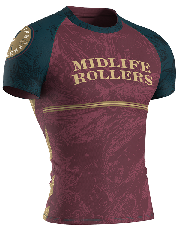 Midlife Rollers Showtime Short Sleeve Rash Guard