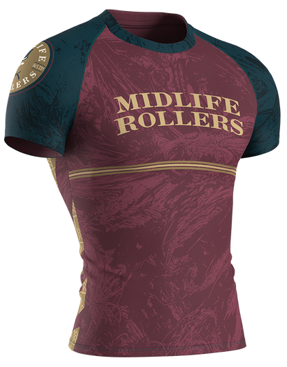 Midlife Rollers Showtime Short Sleeve Rash Guard