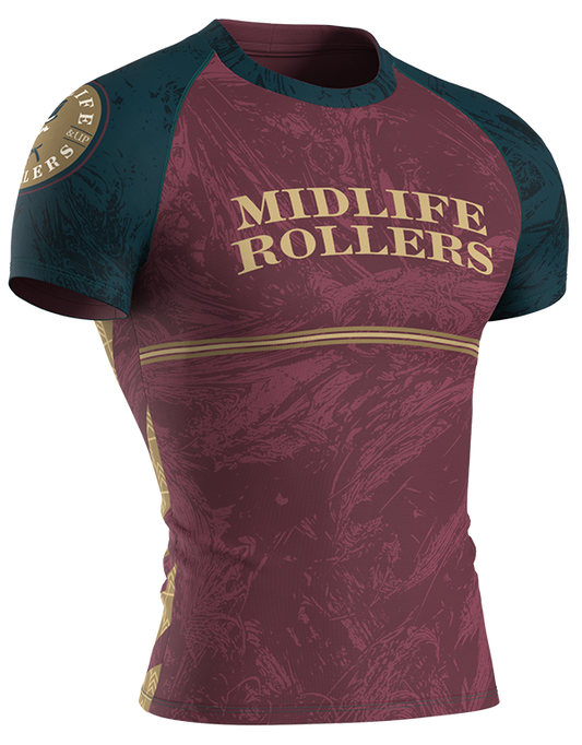 Midlife Rollers Showtime Short Sleeve Rash Guard